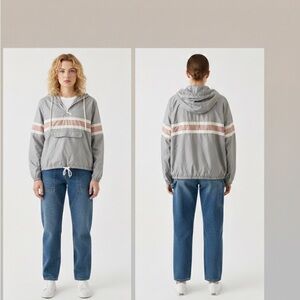 Zine Clothing Gray and Pink Utility Jacket